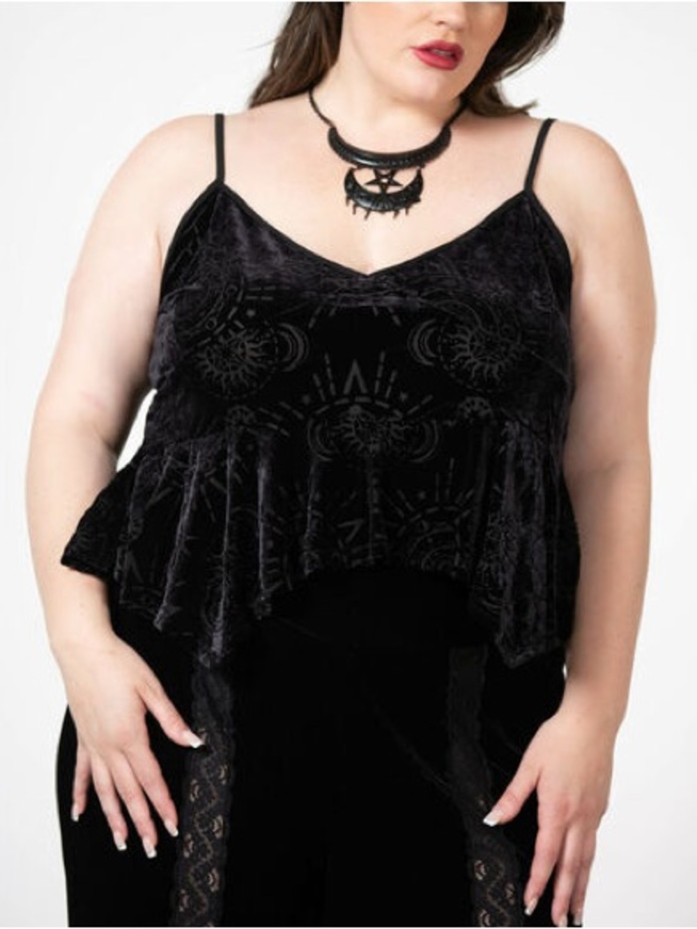 Killstar Witchy Velvet Burnout Tank Top XXL